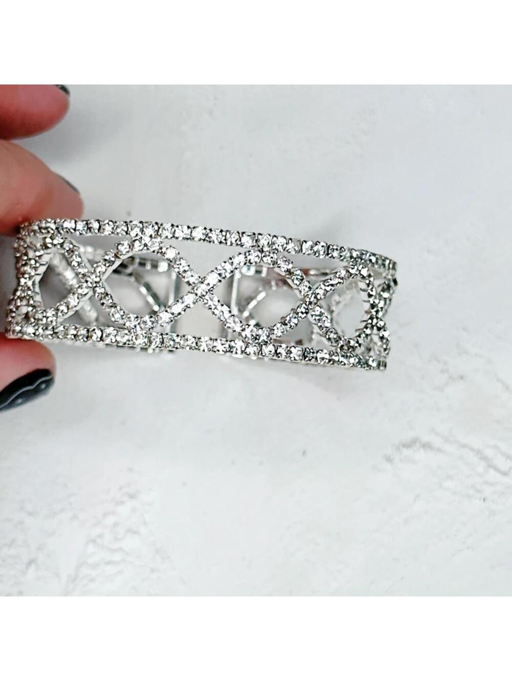 31A. Bling Flex Bracelet Silvertone